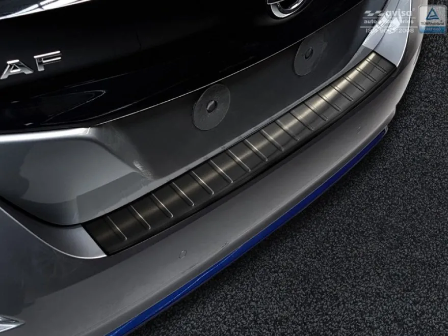 Lastskydd Rostfri Borstad Svart Metall Nissan Leaf II 2017->