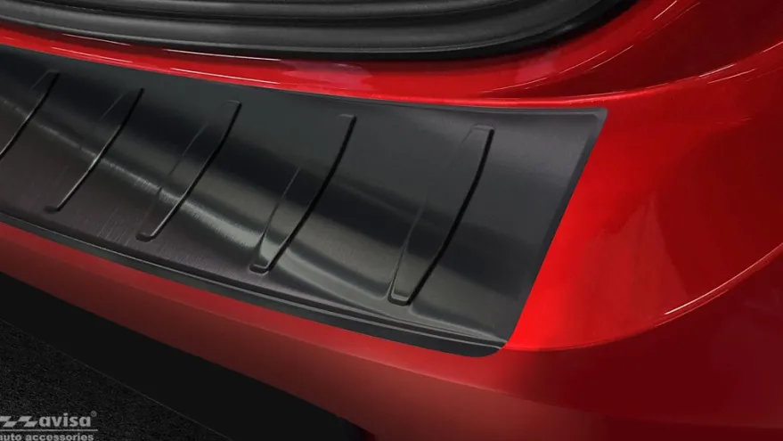 Lastskydd Rostfri Borstad Svart Metall Opel Corsa F 2019->