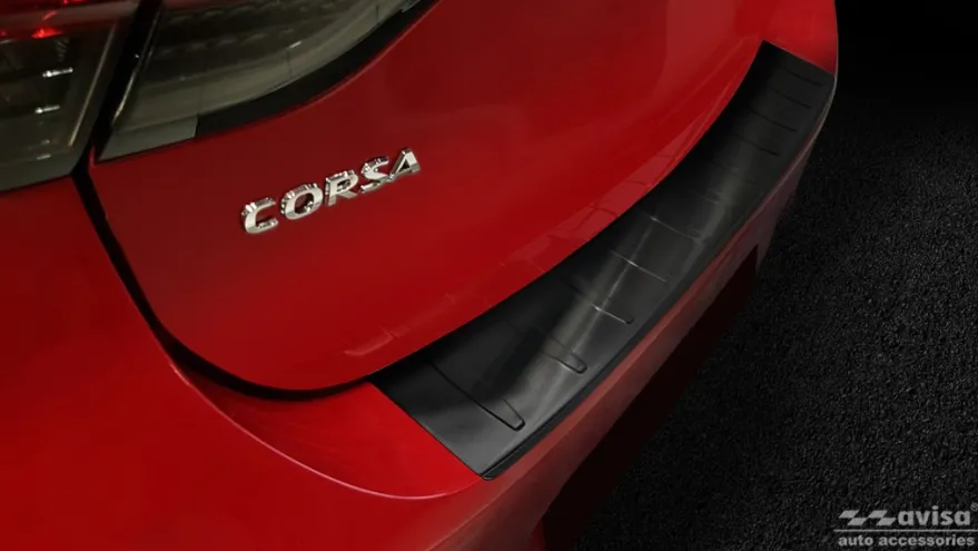 Lastskydd Rostfri Borstad Svart Metall Opel Corsa F 2019->