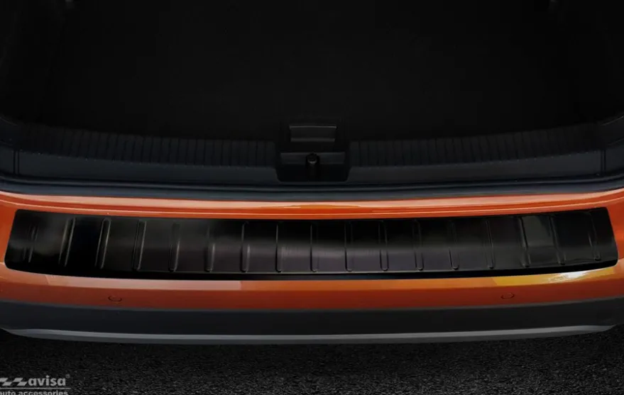 Lastskydd Rostfri Borstad Svart Metall Volkswagen T-Cross 2018->