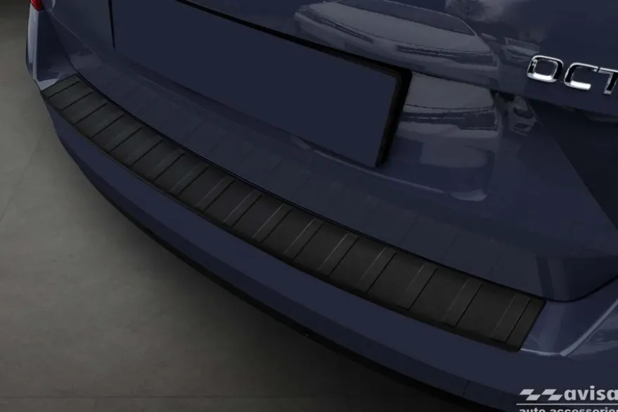 Lastskydd Rostfri Matt Svart Metall Skoda Octavia III Kombi 2016-2019