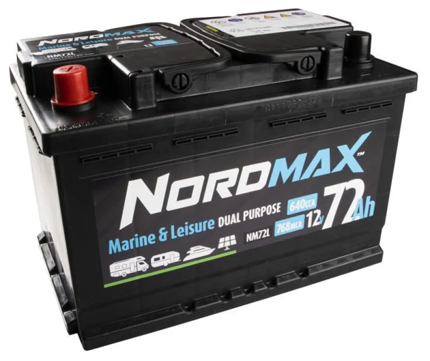 Nordmax Marin / Fritid Förbrukningsbatteri 12V 75Ah 540A