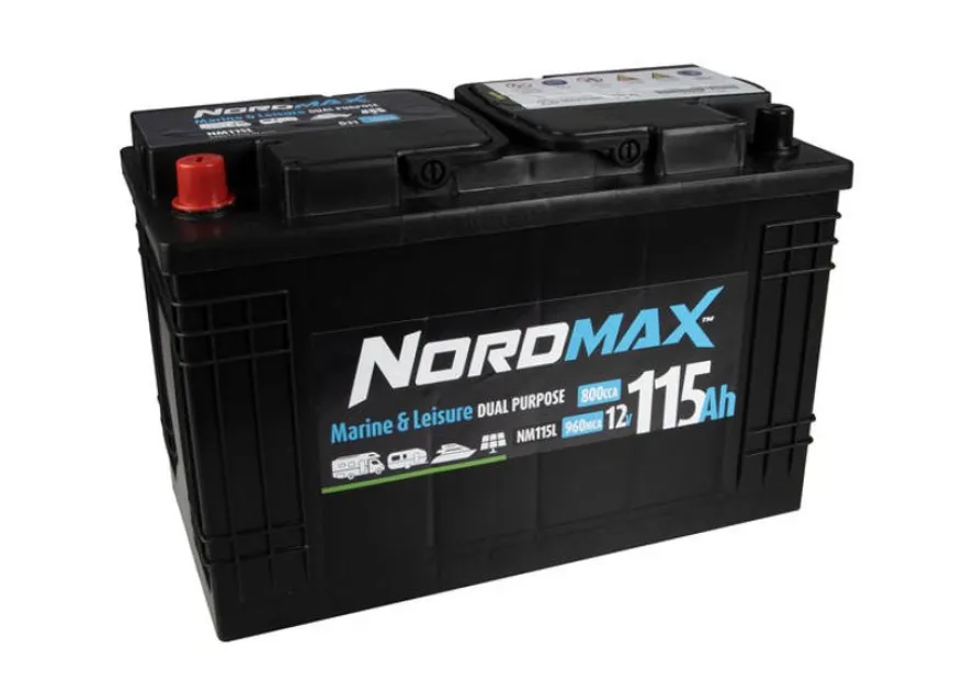 Nordmax Marin / Fritid Förbrukningsbatteri 12V 115Ah 800A