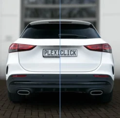 PlexiClick Transparent Nummerplåtshållare – 2 Skyltar
