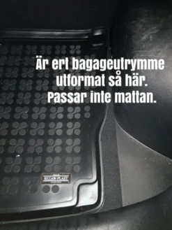 Skålad Mjuk Bagagerumsmatta Svart Kia Niro Hybrid 2016-2022