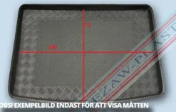 Skålad Mjuk Bagagerumsmatta Svart Mercedes W246 B-Klass Easy Vario Plus