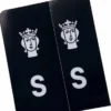 S-Märke Sankt Erik Nummerskylt Svart/Vit