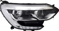 Strålkastare Halogen Höger till Renault Megane IV Krom Ram