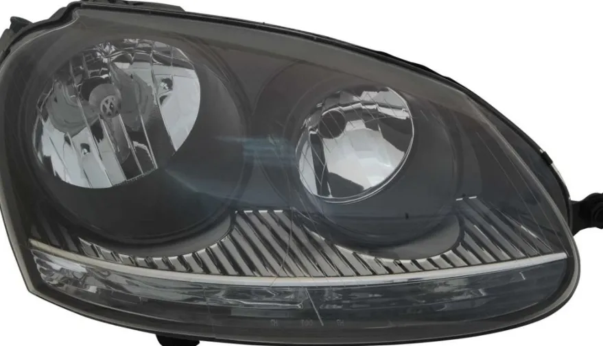 Strålkastare Vänster Svart VW Golf MK5, Jetta MK3
