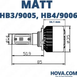 Strålkastarlampor LED Konverteringskit HB3 9005 8000 Lumen