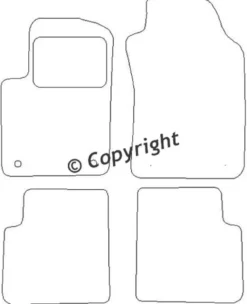 Textilmattor H-line Fiat 500 S Dualogic