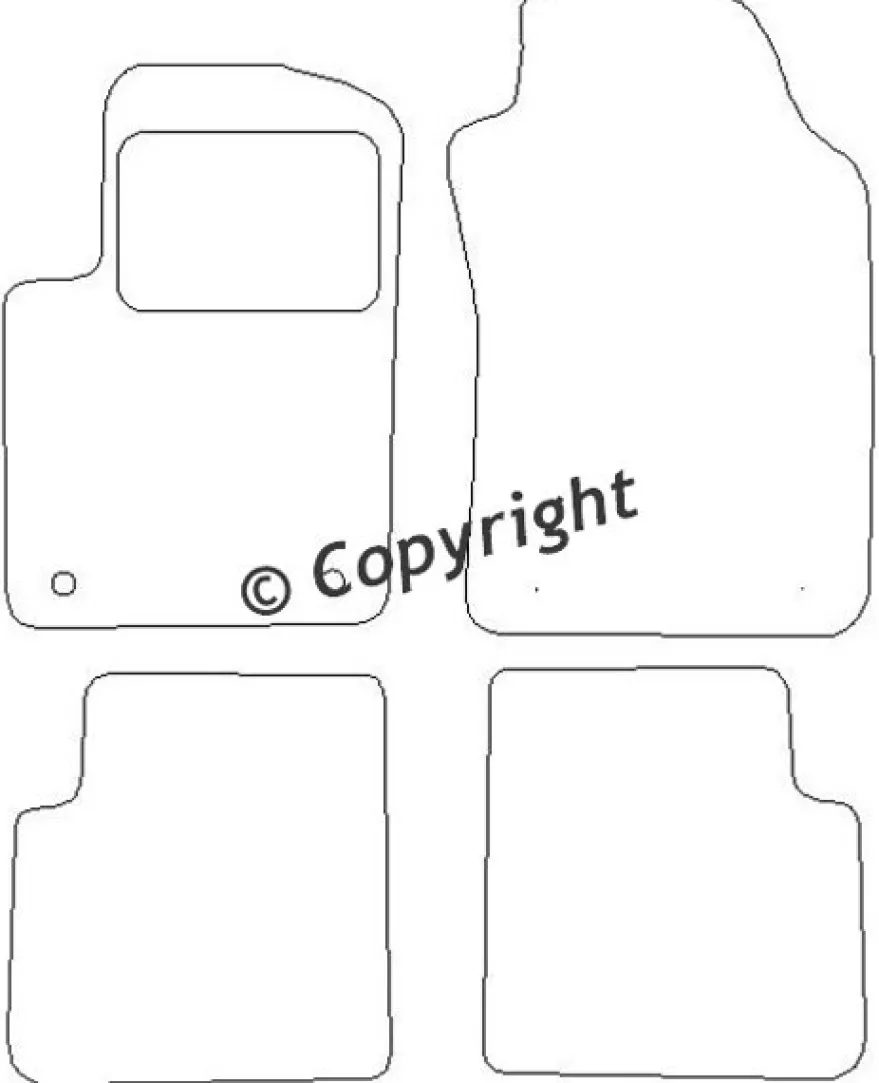 Textilmattor H-line Fiat 500 S Dualogic