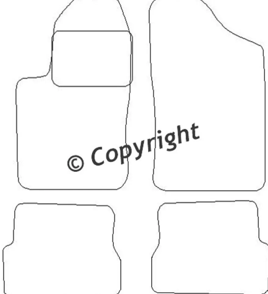 Textilmattor H-line Fiat Seicento
