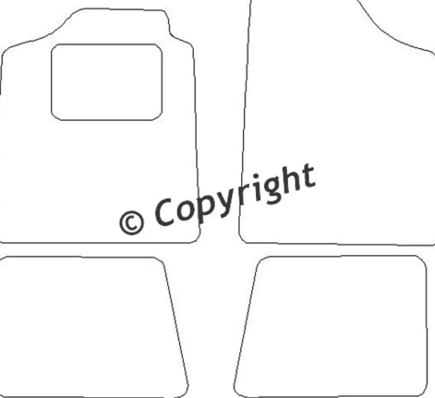 Textilmattor H-line Fiat Uno