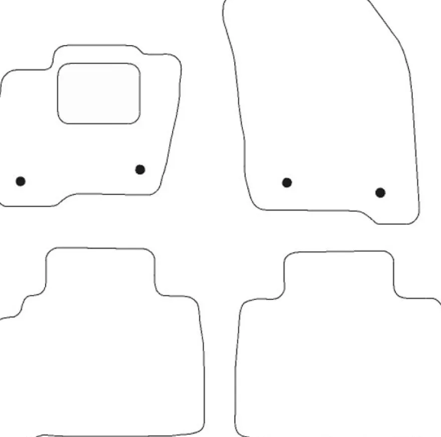 Textilmattor H-line Ford S-Max II 7-sits