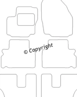 Textilmattor H-line Ford S-Max 7-Sits