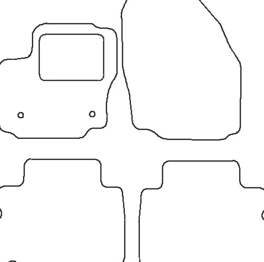 Textilmattor H-line Ford S-Max 5-sits Facelift