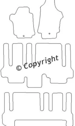 Textilmattor H-line Hyundai H1 8-Sits