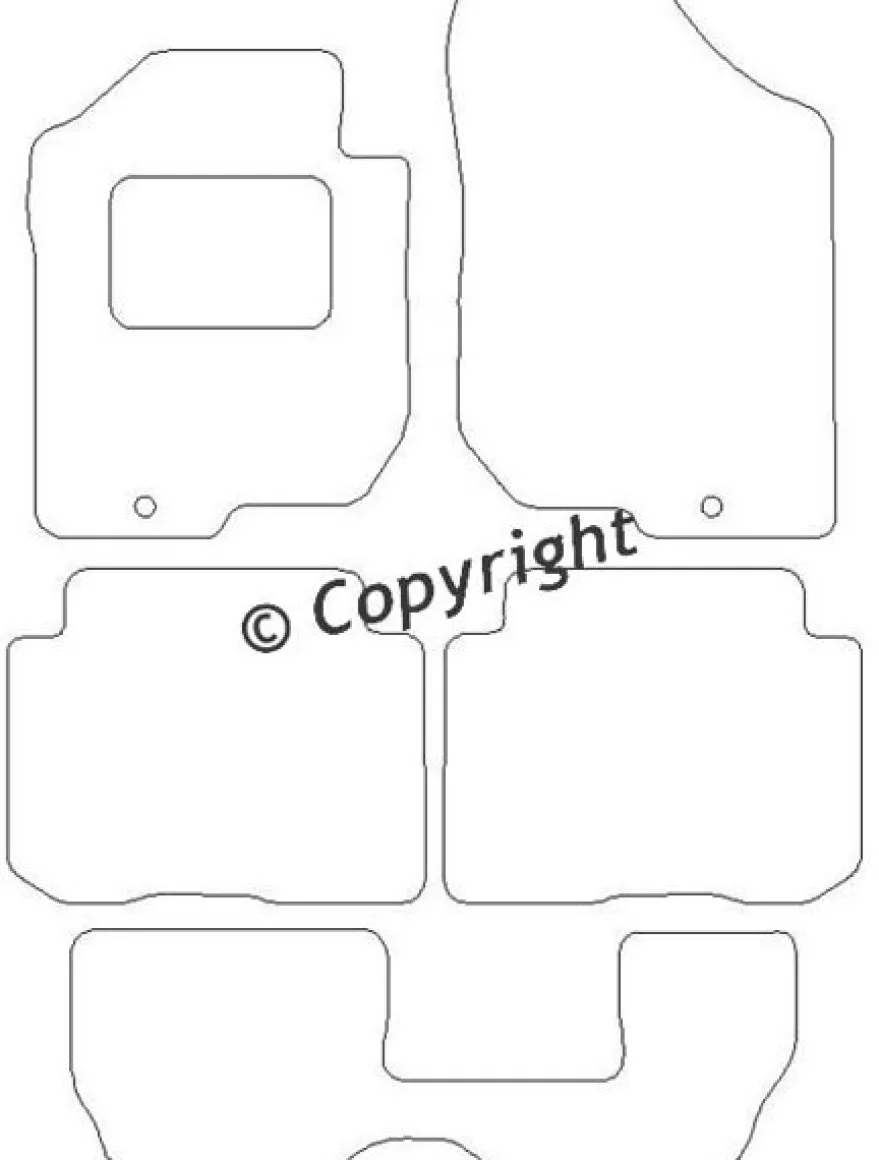 Textilmattor H-line Kia Carens III 7-Sits