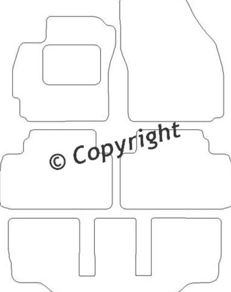 Textilmattor H-line Mazda 5 7-Sits