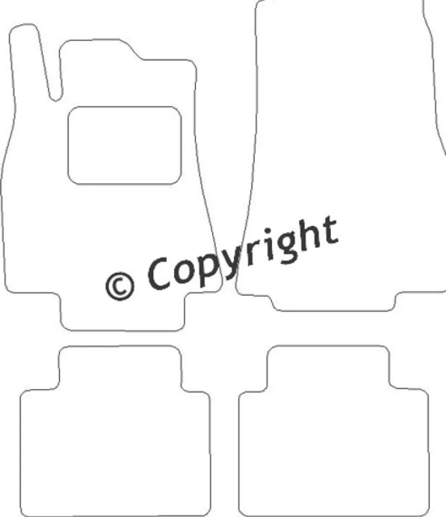 Textilmattor H-line Mercedes-Benz B-Klass W245