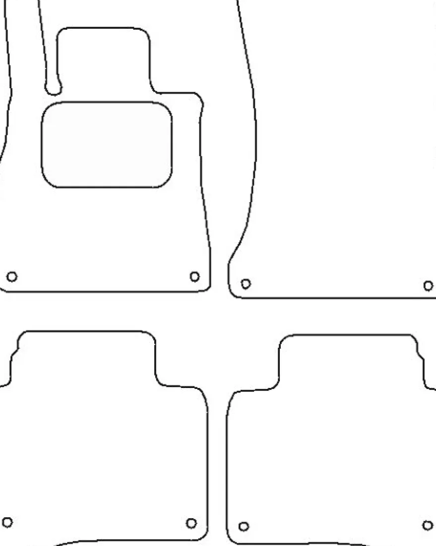 Textilmattor H-line Mercedes-Benz S-Klass V222 Lång