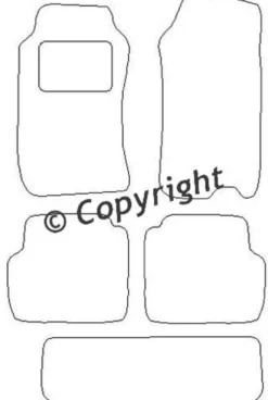 Textilmattor H-line Nissan Patrol Wagon Y60 Long
