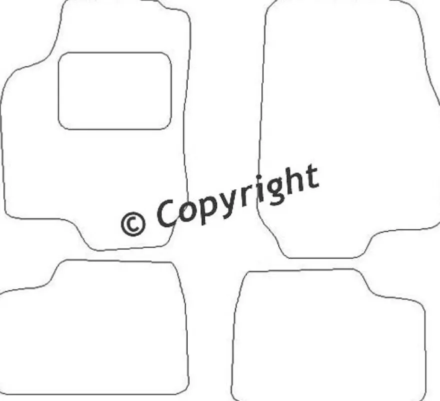 Textilmattor H-line Opel Astra G