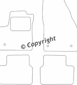 Textilmattor H-line Opel Meriva B