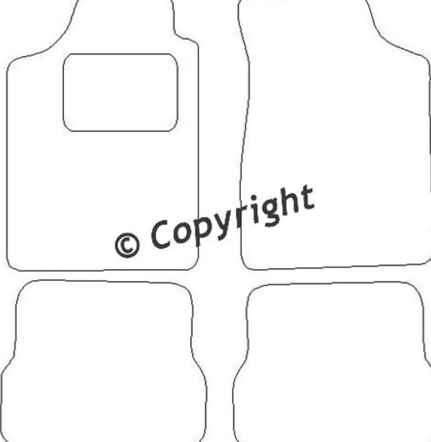 Textilmattor H-line Renault Clio II