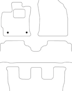 Textilmattor H-line Toyota Prius 7-Sits