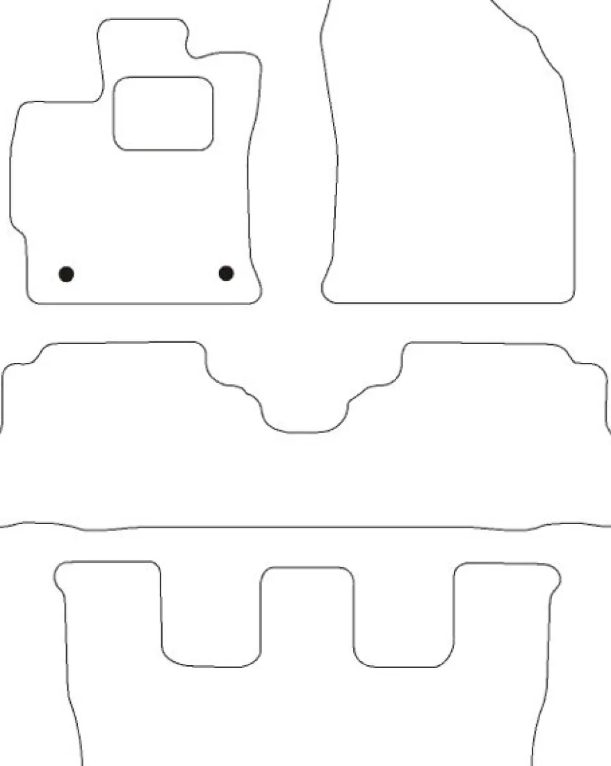 Textilmattor H-line Toyota Prius 7-Sits