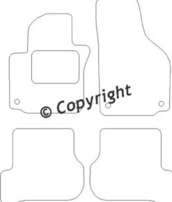 Textilmattor H-line VW Golf Plus