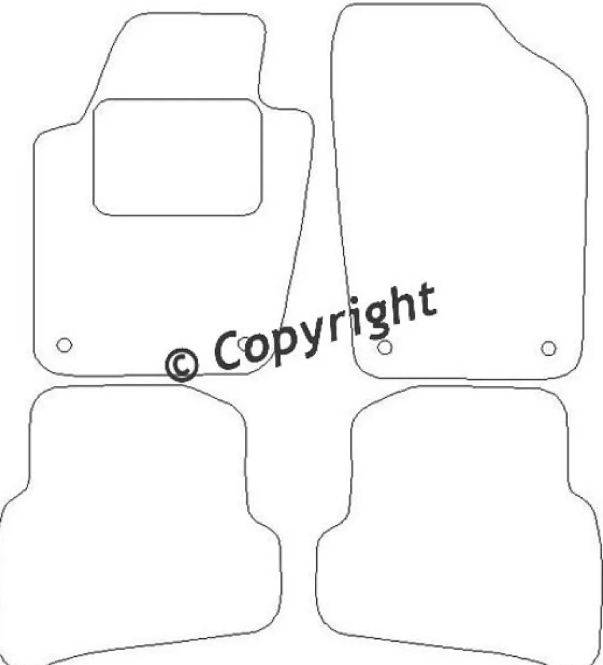 Textilmattor H-line VW Polo V 6R