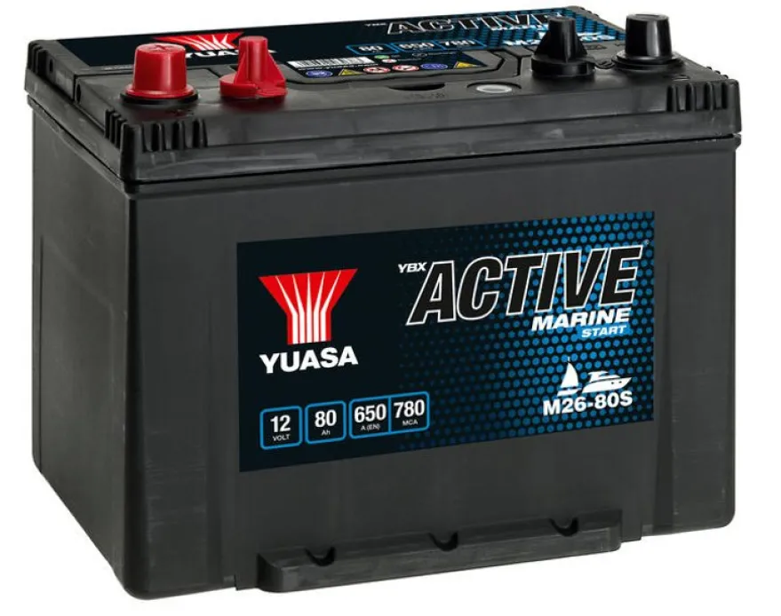Yuasa Marin Startbatteri M26-80S 12V, 80 Ah, 600A